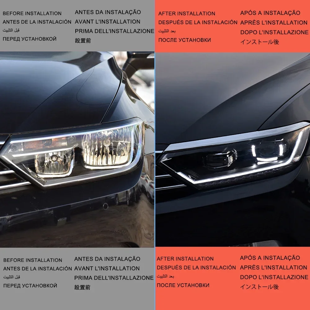 Faros LED delanteros VW Passat B8 2016-2019 – Proyector europeo - imagen 2