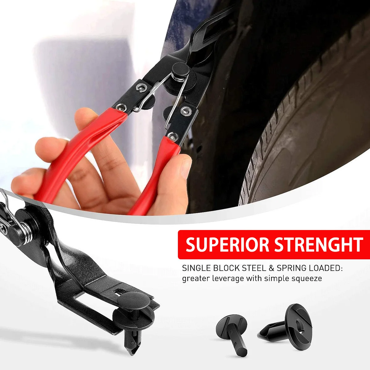 6 tamaños 100 Uds Clip de sujeción automático cuerpo de coche mixto pasador de retenedor de empuje remache parachoques puerta Panel embellecedor retenedor Kit de sujeción removedor - imagen 4