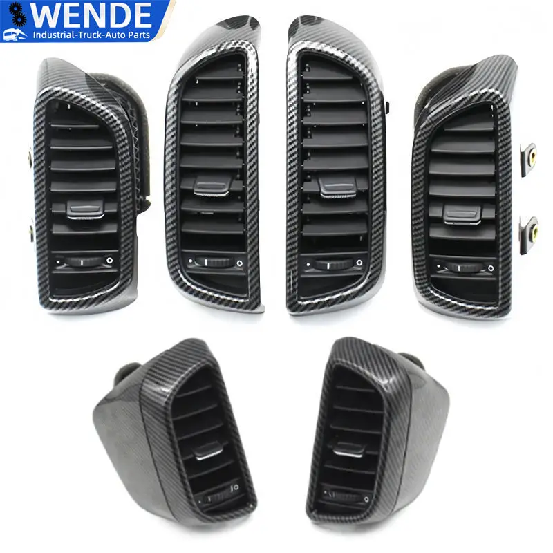 Delantero/trasero/1 juego de fibra de carbono - Conjunto de ventilación de aire para automóvil estilo 7P 5819703   7P 5819704   Para Porsche Cayenne 2011-2017