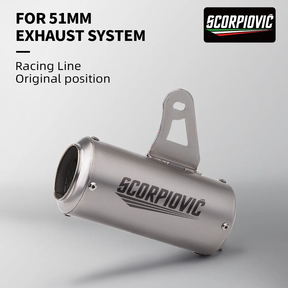 Silenciador de escape titanio 51mm para Kawasaki Z1000 Z900 NINJA400
