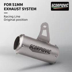 Silenciador de escape titanio 51mm para Kawasaki Z1000 Z900 NINJA400