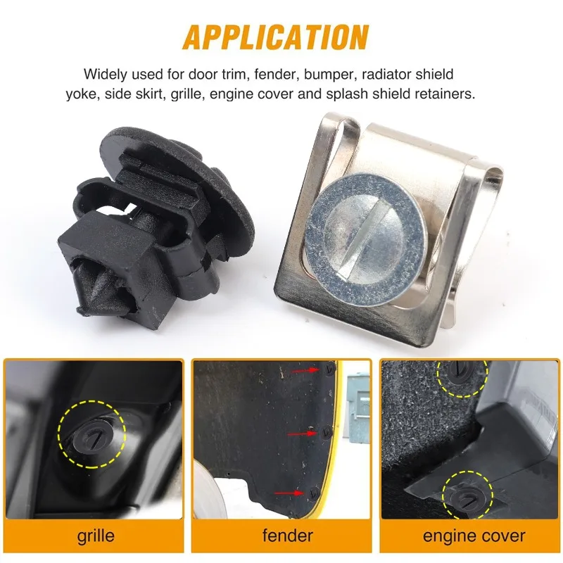 Tornillos para capó debajo del chasis, Clip para el cuerpo, protector contra salpicaduras, tornillos de fijación, tornillos embellecedores de escudo, sujetadores de Clip para Audi para VW Passat B5 - imagen 5