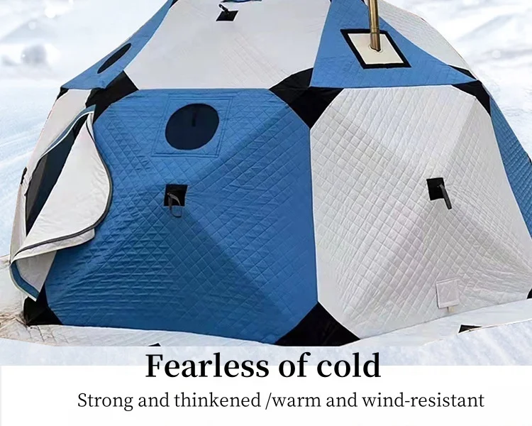 Venta al por mayor, tienda aislada para pesca en hielo, tienda de campaña para pesca en nieve a prueba de viento, refugio para Sauna para actividades al aire libre - imagen 3
