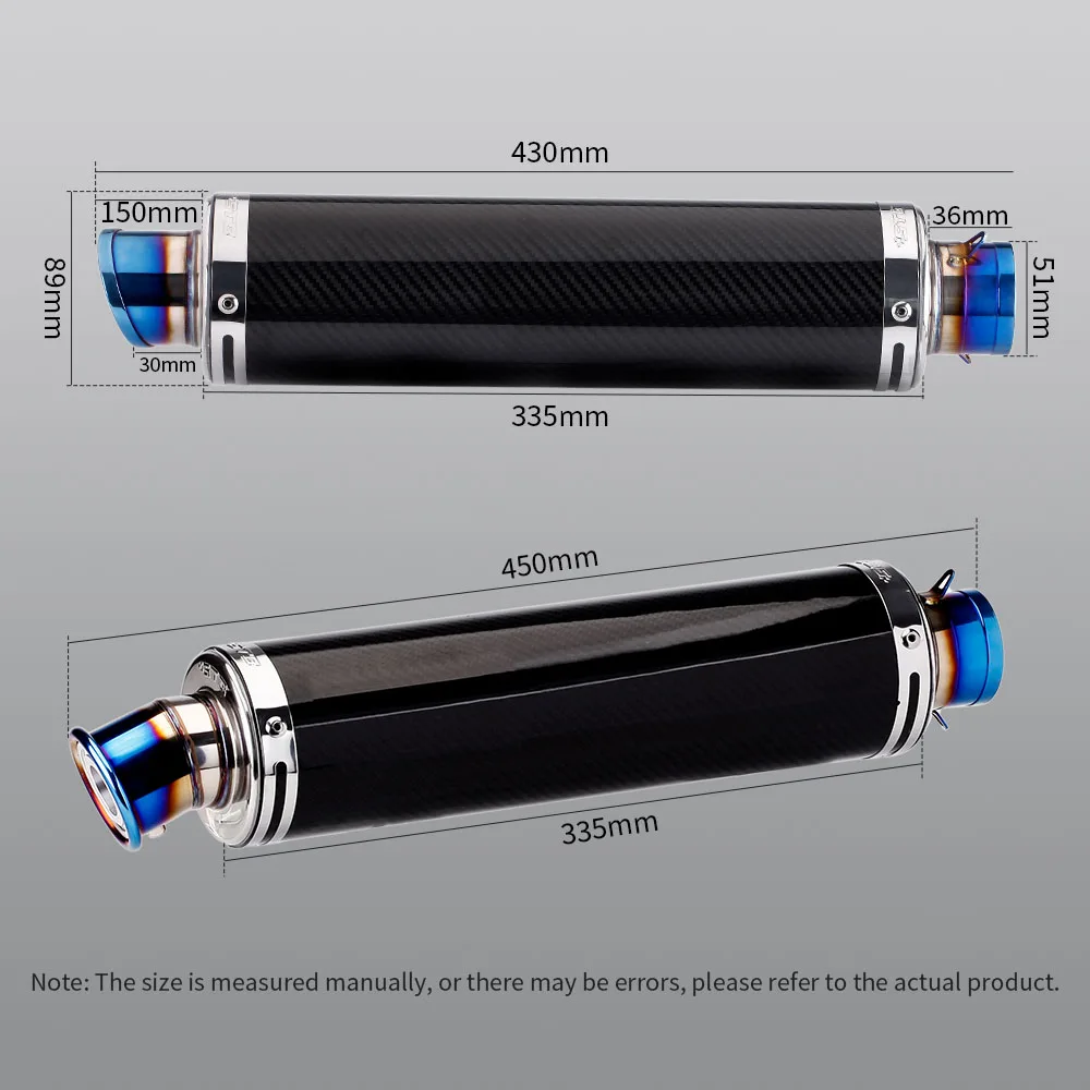 Silenciador escape universal fibra de carbono para moto - imagen 3