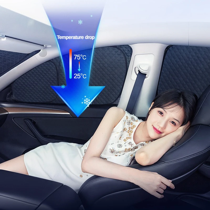 Parasol de privacidad Tesla Model 3, Y, S y X con protección UV - imagen 4