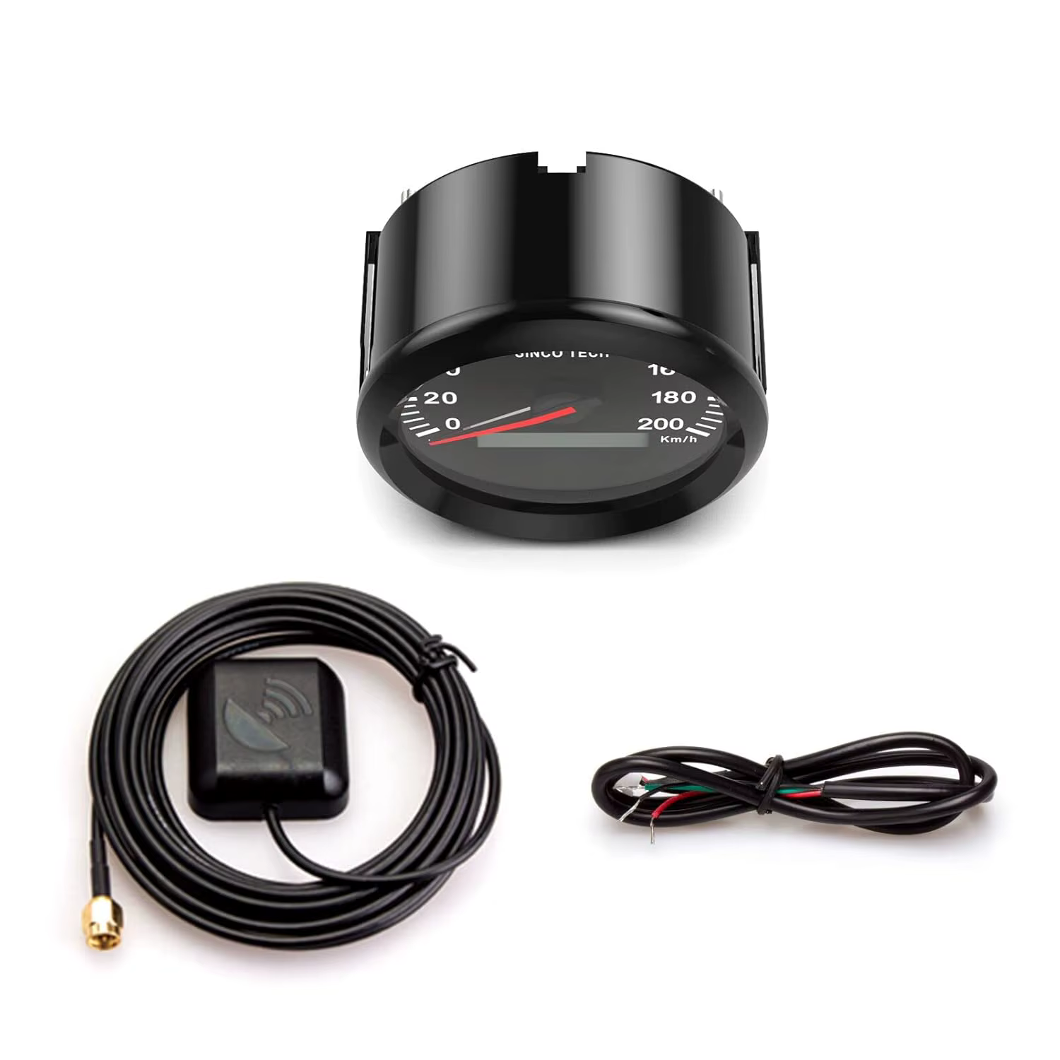 Velocímetro GPS con odómetro y brújula – 12V/24V universal coche moto - imagen 3
