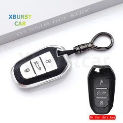 Funda de llave TPU efecto cuero para Peugeot 308 y Citroën C4