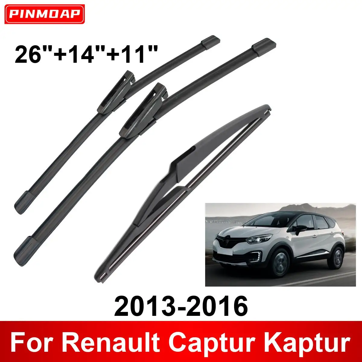 Limpiaparabrisas Renault Captur 2013-2016 delantero y trasero