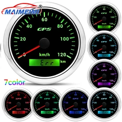 Velocímetro GPS 85 mm retroiluminado LED 7 colores 30–200 km/h