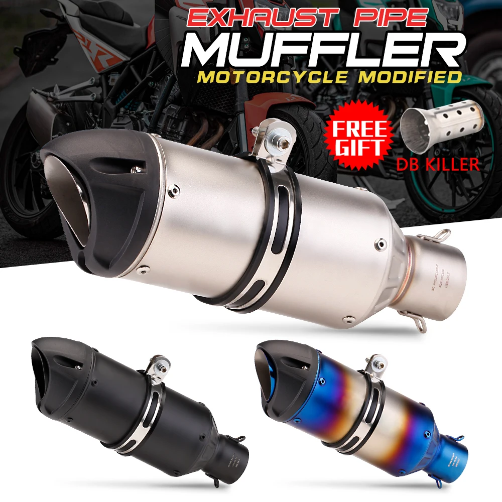 Silenciador de escape deportivo universal para moto - imagen 2