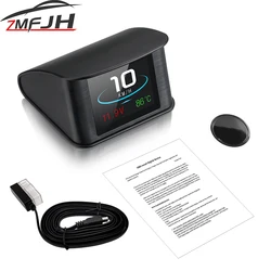 Pantalla HUD P10 OBD2: velocidad, RPM, voltaje y temperatura