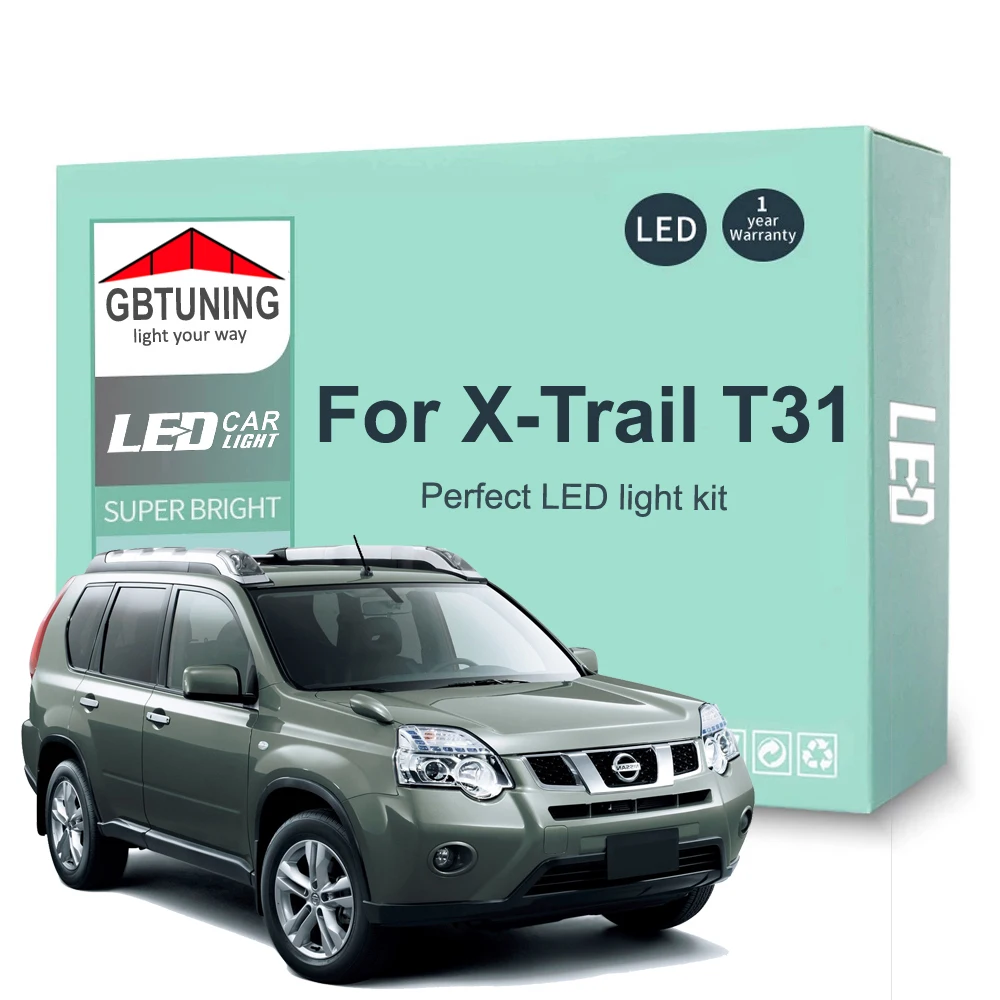 Kit bombillas LED Canbus interior Nissan X-Trail T31 2007-2013
