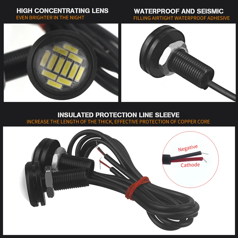 Bombillas LED Ojo de Águila 23mm 12V DRL – Luz diurna y marcha atrás - imagen 4