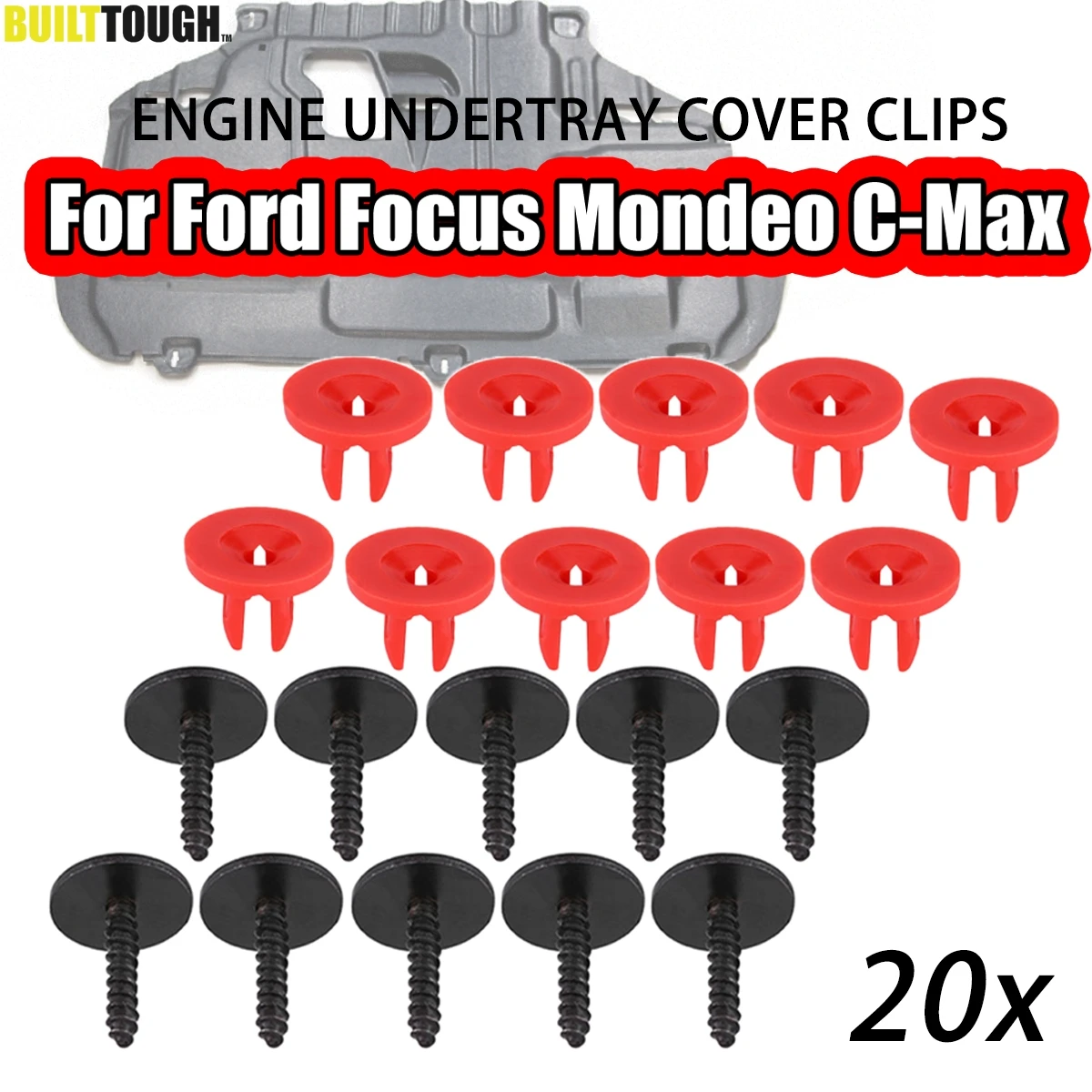 Clips para cubrecárter Ford Focus, Mondeo, C-MAX, S-MAX y Galaxy