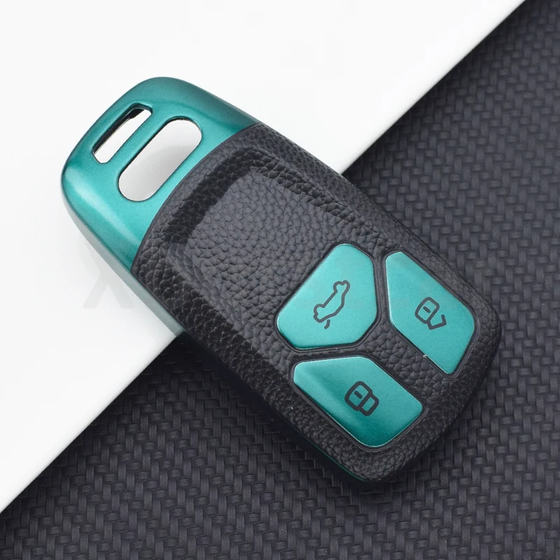Funda llave Audi TPU y cuero compatible con A4 A4L A5 TT - imagen 3