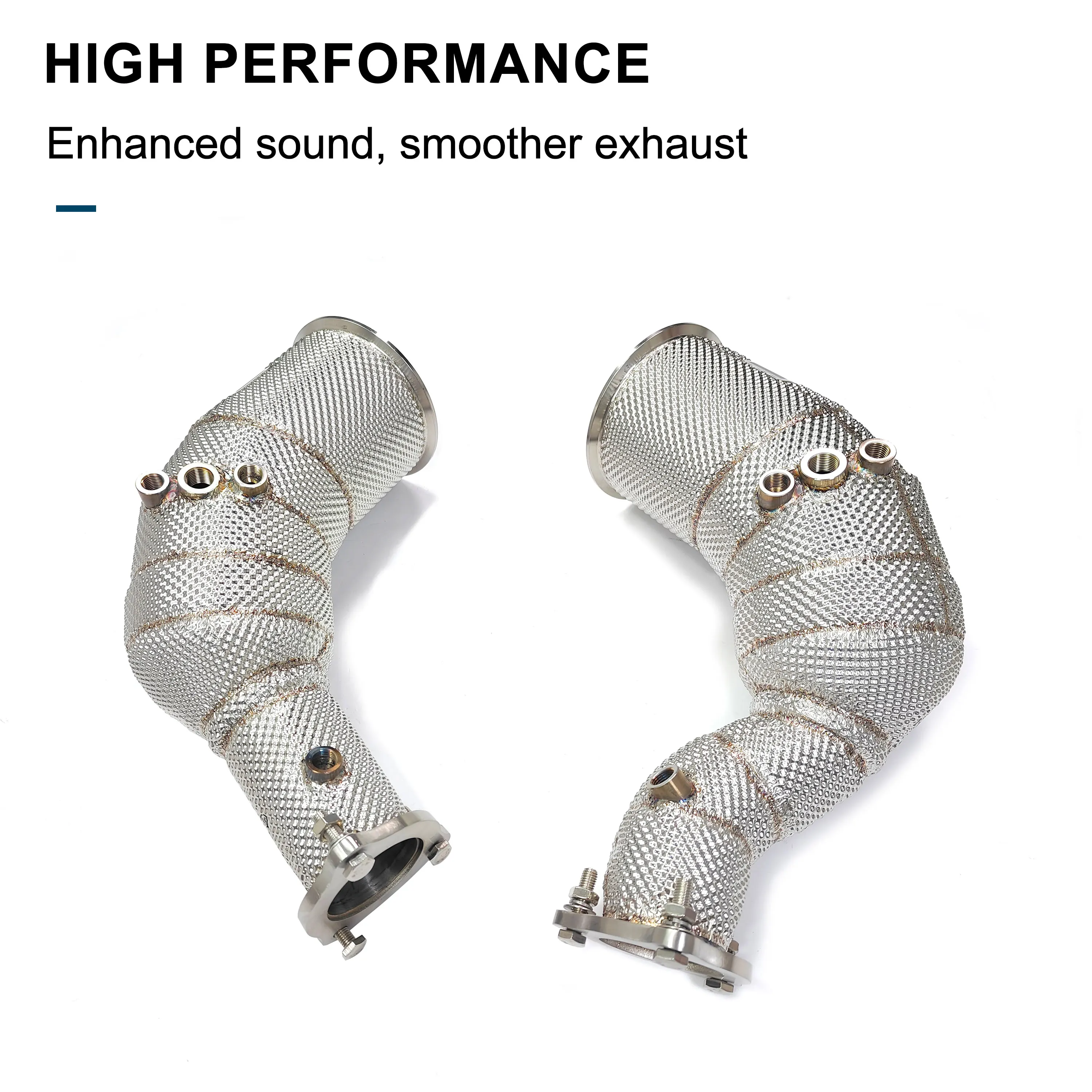 Downpipe CBNT con escudo térmico para Audi RS4/RS5 B9 2.9 T - imagen 5
