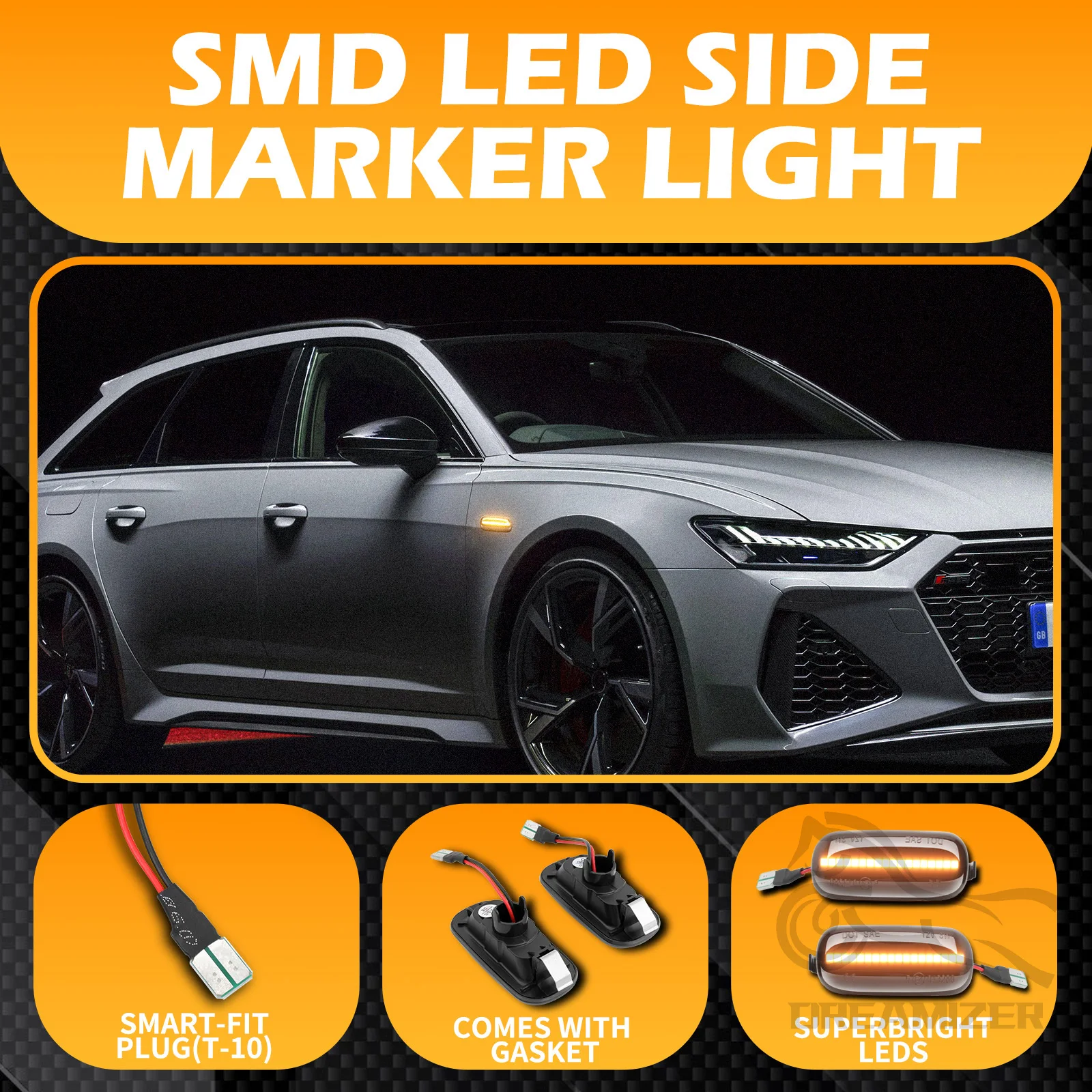 Intermitentes laterales dinámicos LED para Audi A3 8P, A4 B6/B7 y A6 - imagen 5