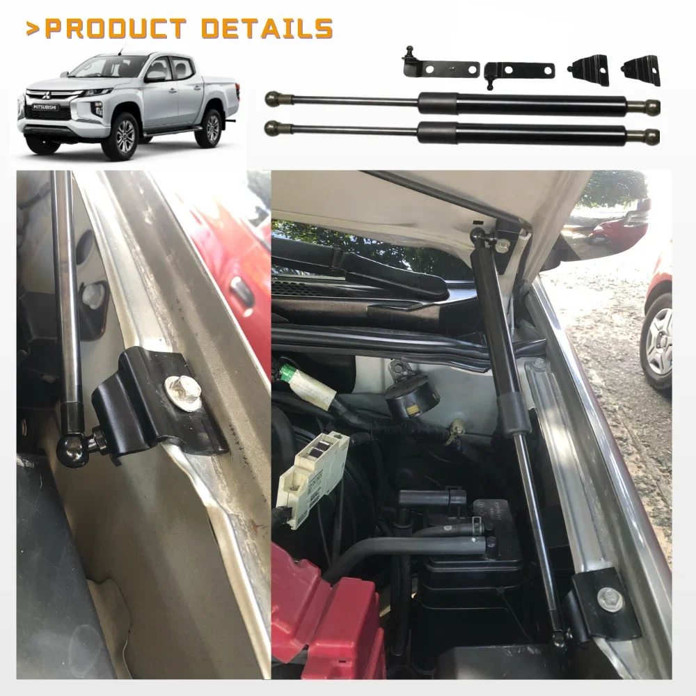Amortiguadores de capó de gas para Mitsubishi L200 2005-2014 - imagen 2