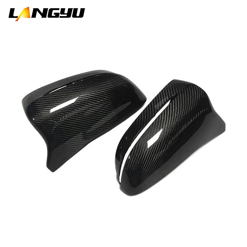 Accesorios exteriores cubiertas de espejo retrovisor lateral de sarga 3K F90 para BMW M5 F90 cubierta de espejo de fibra de carbono seca - imagen 2