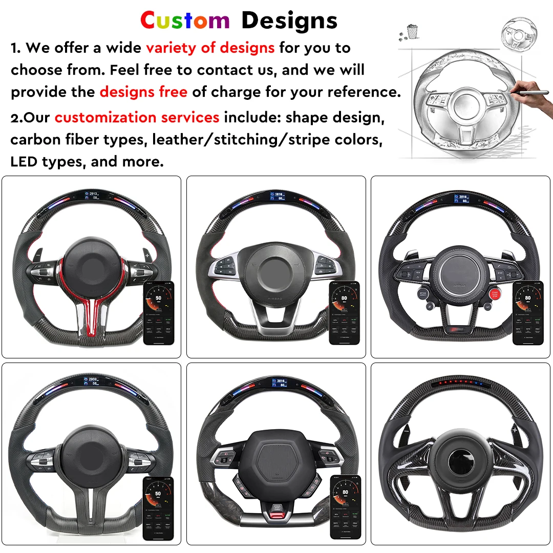 Volante fibra de carbono TDD con pantalla LED – Hyundai Sonata - imagen 3