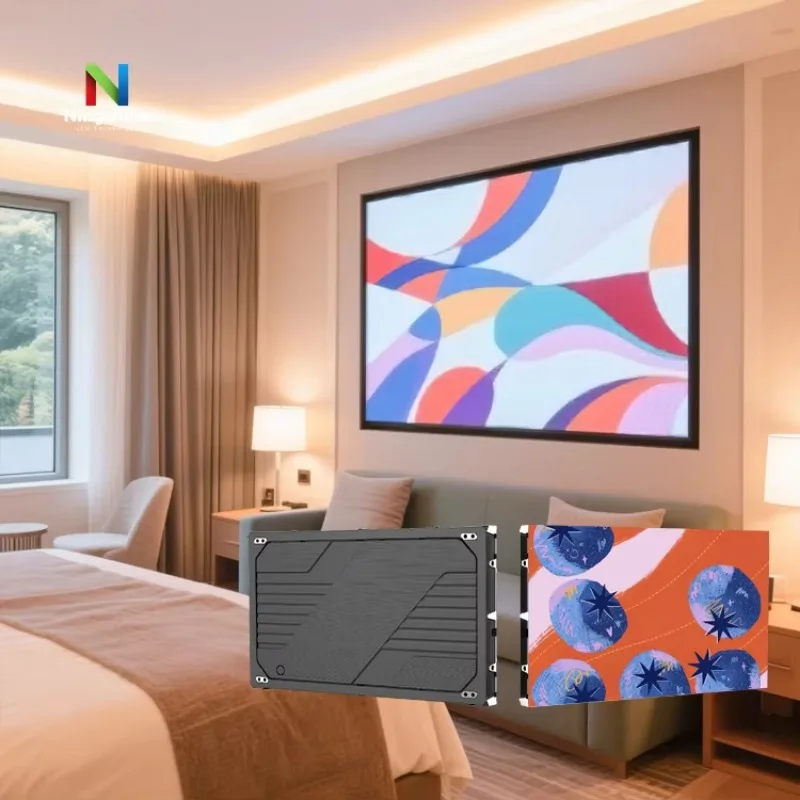 Vendedor caliente: 16:9 Sala de control Cob Mini 4K P0.9 P1.2 IP54 Panel de pantalla de pared de vídeo LED para interiores - imagen 2