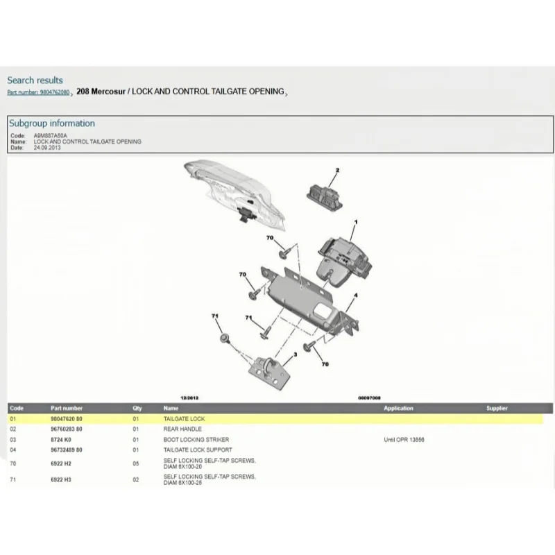 9804762080 Original nuevo cerradura de puerta trasera para Peugeot 3008 4008 5008 308S Citroen C4 Picasso DS 9816195380 9684648380 - imagen 3