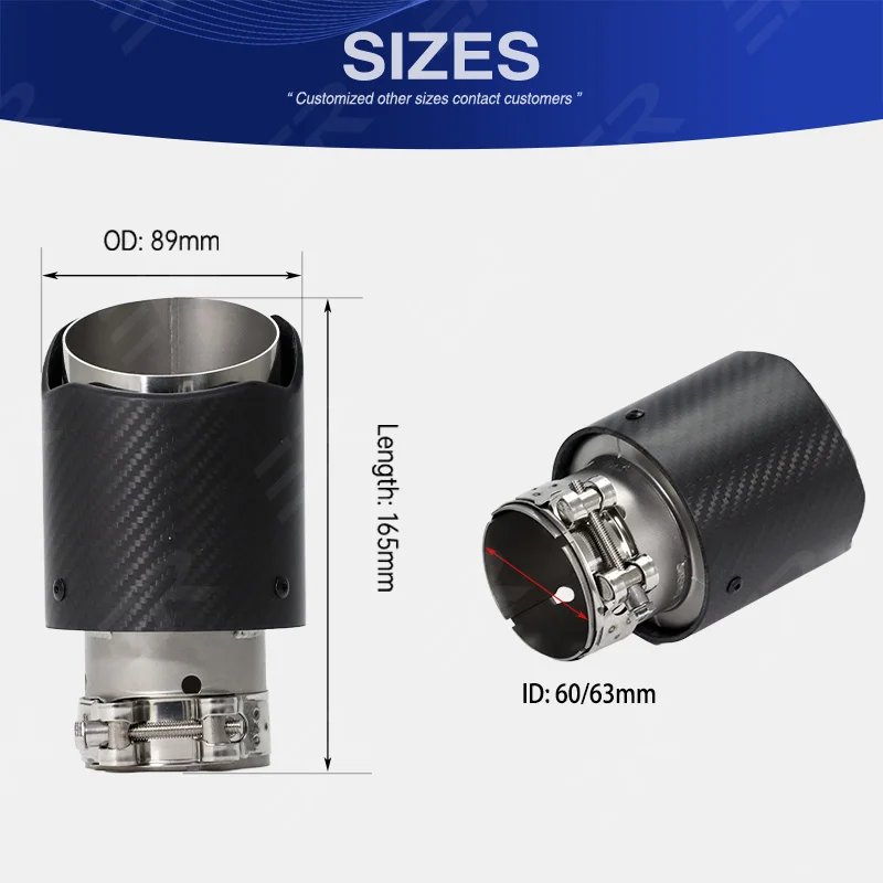 Punta de escape ER fibra de carbono con silenciador universal - imagen 3