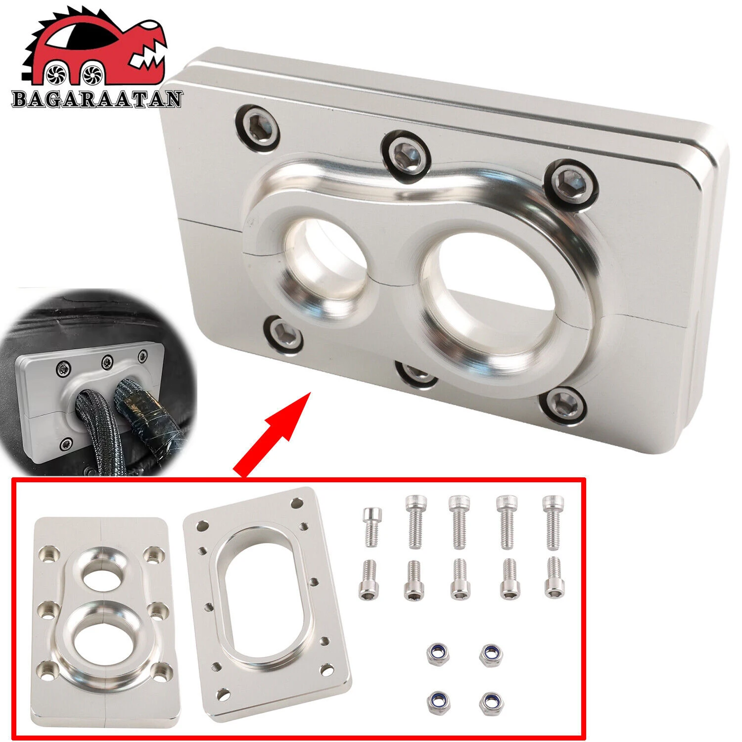 Holley Pasacables cortafuegos Terminator X Max para arnés ECU