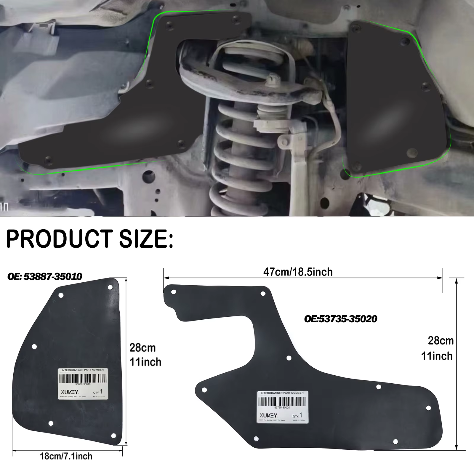 Protectores salpicaduras goma Toyota Land Cruiser Prado J90 J95 - imagen 3