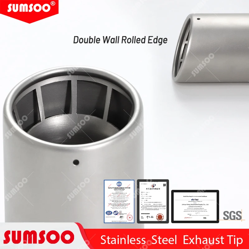 Punta escape acero inoxidable 304 mate universal - imagen 3
