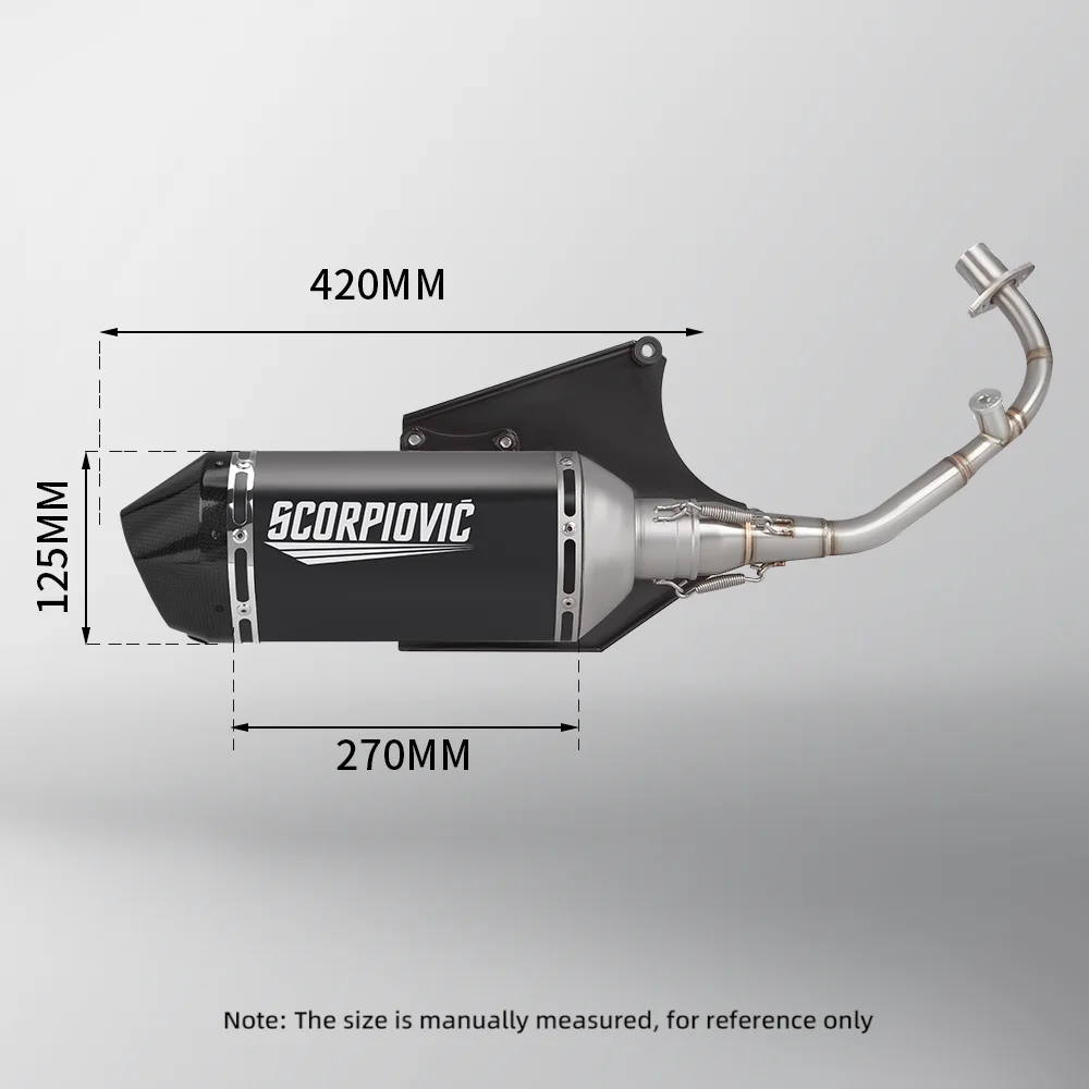 Silenciador de escape de motocicleta, conexión de tubo medio modificado, Enlace A, estilo de escape completo para Vespa 150, Sprint, Spring - imagen 4