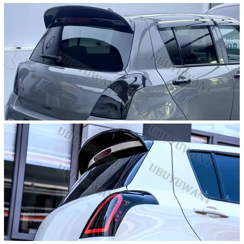 Alerón trasero tipo cuchara negro brillante para Suzuki Swift Mk3 - imagen 5