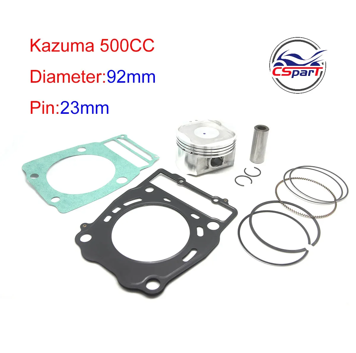 Kit de segmentos, bulón y juntas de motor 92 mm para Kazuma Jaguar 500 - imagen 4