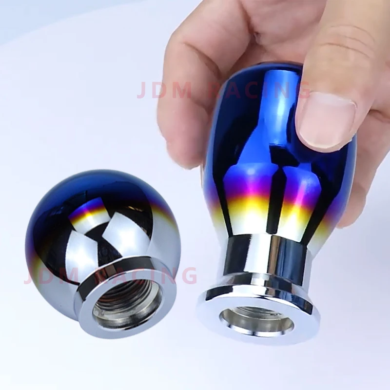 Pomo de cambio universal de aluminio azul para coche