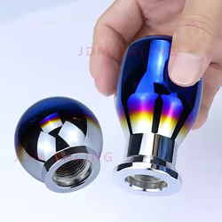 Pomo de cambio universal de aluminio azul para coche