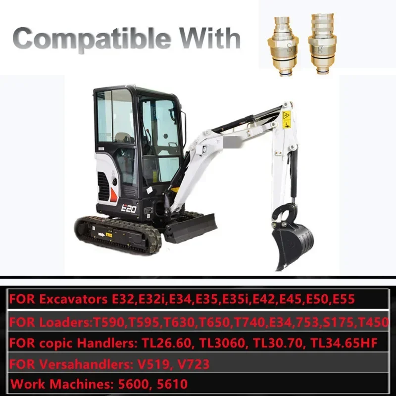 Acoplador hidráulico BRM 7246802 para Bobcat y Kubota - imagen 2