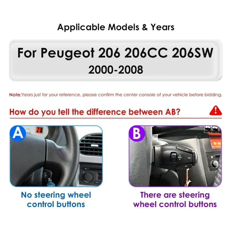 Radio Android 2DIN para Peugeot 206 CC con CarPlay y GPS - imagen 3