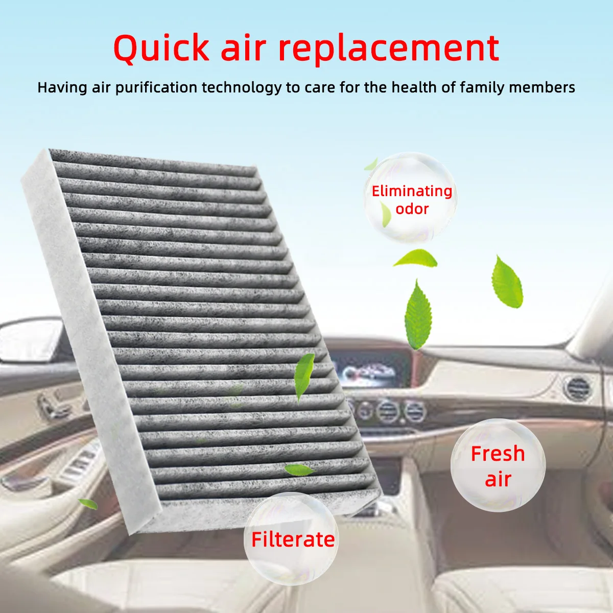 Filtro de aire de cabina en fibra de carbono - Mazda CX-9 2016-2023 - imagen 5
