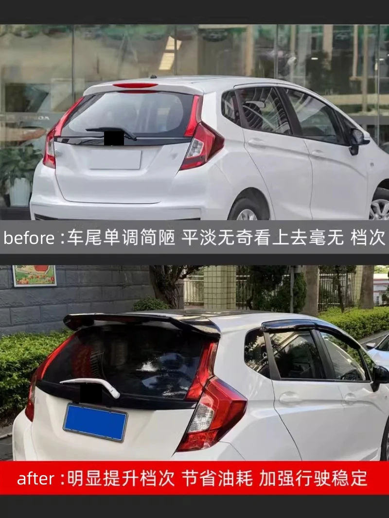 Alerón trasero con lámpara sin pintar Honda Fit Jazz GK5 - imagen 3