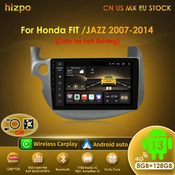 Hizpo Radio Android doble DIN con CarPlay – Honda Jazz 2007-2013