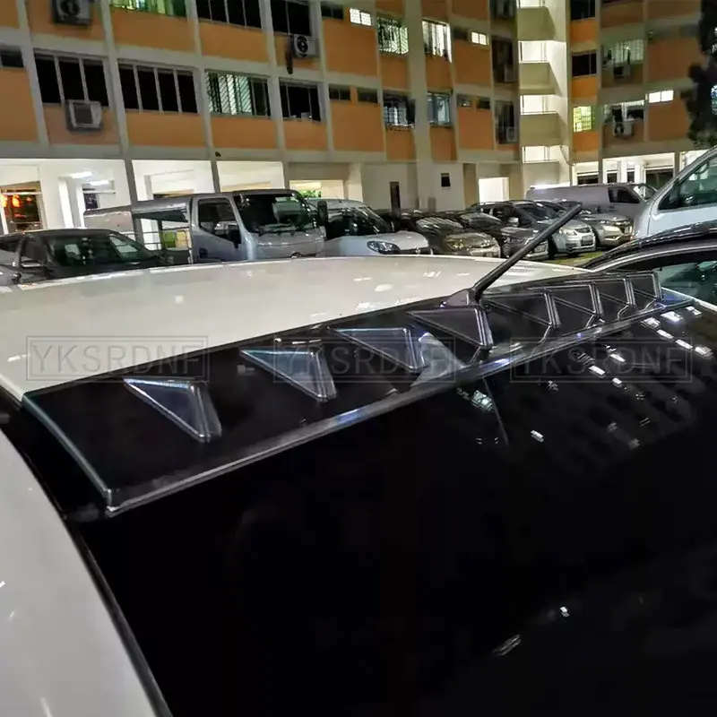 Para Mitsubishi Lancer EX alerón de techo 2009 10 11 12 13 14 15 2016 Material plástico PP alerón de techo de ventana trasera de coche sin pintar - imagen 3