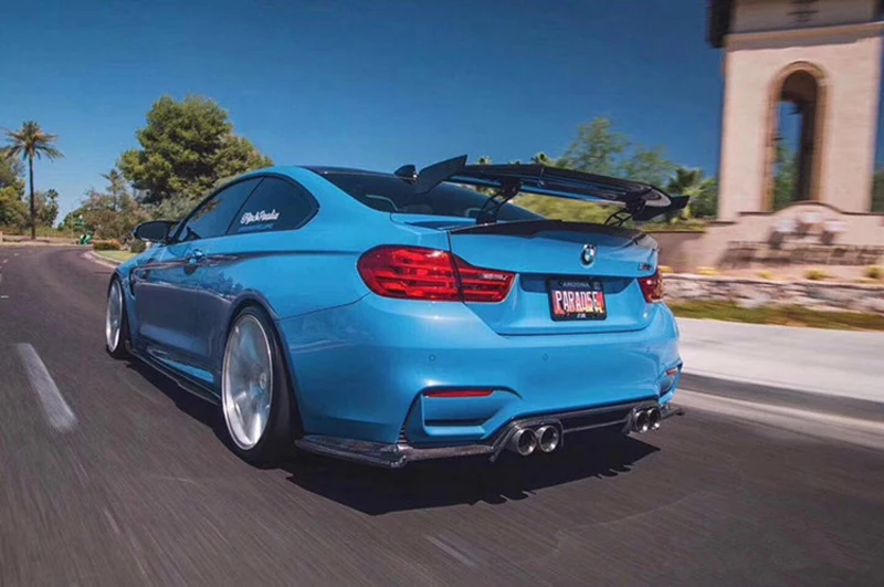 Para BMW Coupe F30 F80 F82 E90 E46 E92 M3 M4 alerón estilo MAD 100% alerón trasero Universal de fibra de carbono - imagen 3