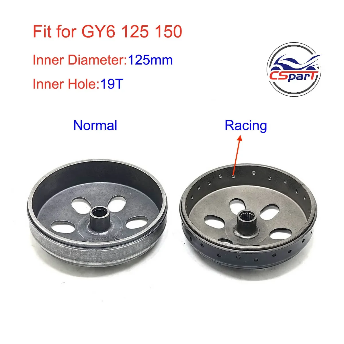 Campana de embrague carreras GY6 para scooter y ATV Taotao Kazuma