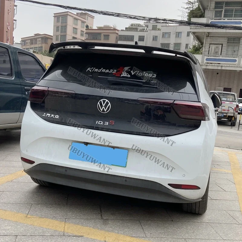 Alerón de techo trasero VW ID3-6 2019-2024 sin pintar negro brillante - imagen 2