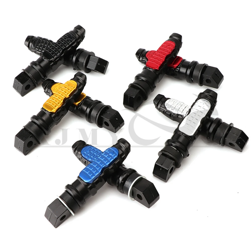 Reposapiés trasero universal de aluminio para pasajero de moto
