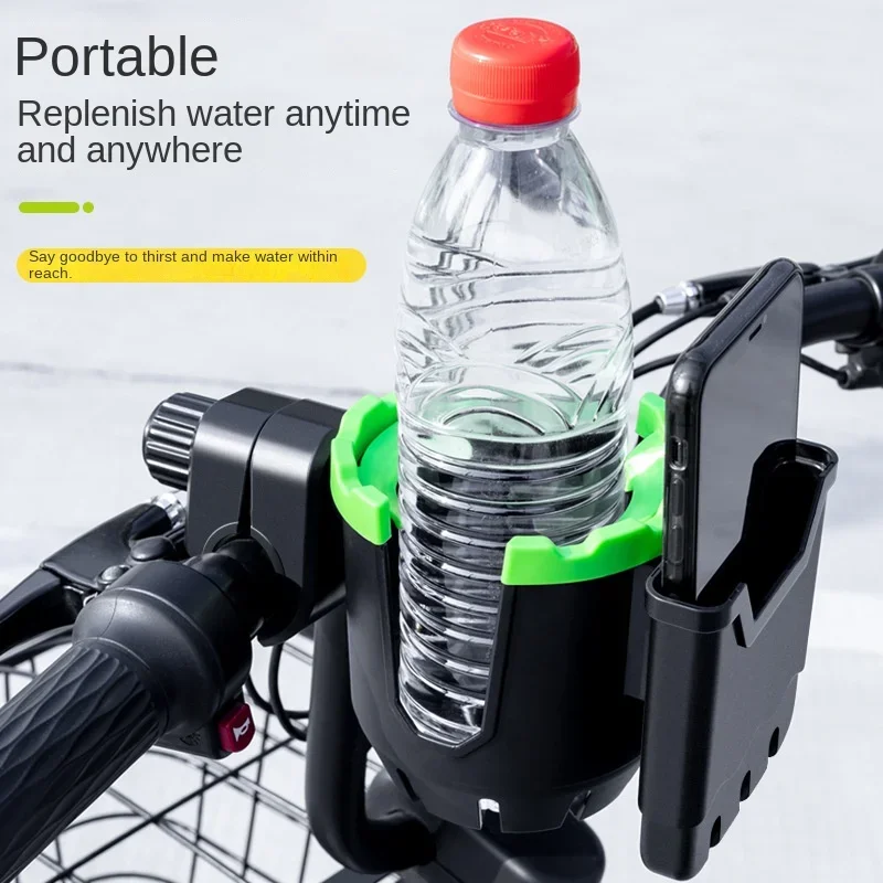 Portabidón bicicleta de montaña con soporte teléfono y portavasos