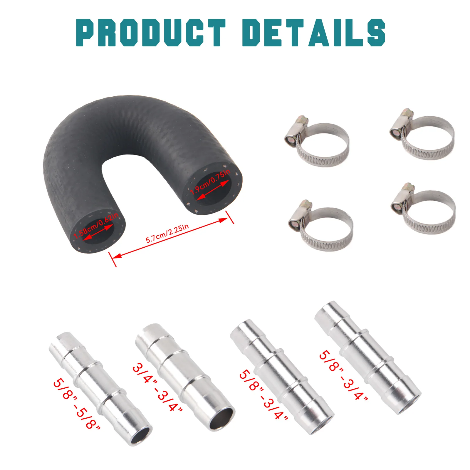 Kit de derivación del radiador de calefacción de aluminio universal - imagen 3