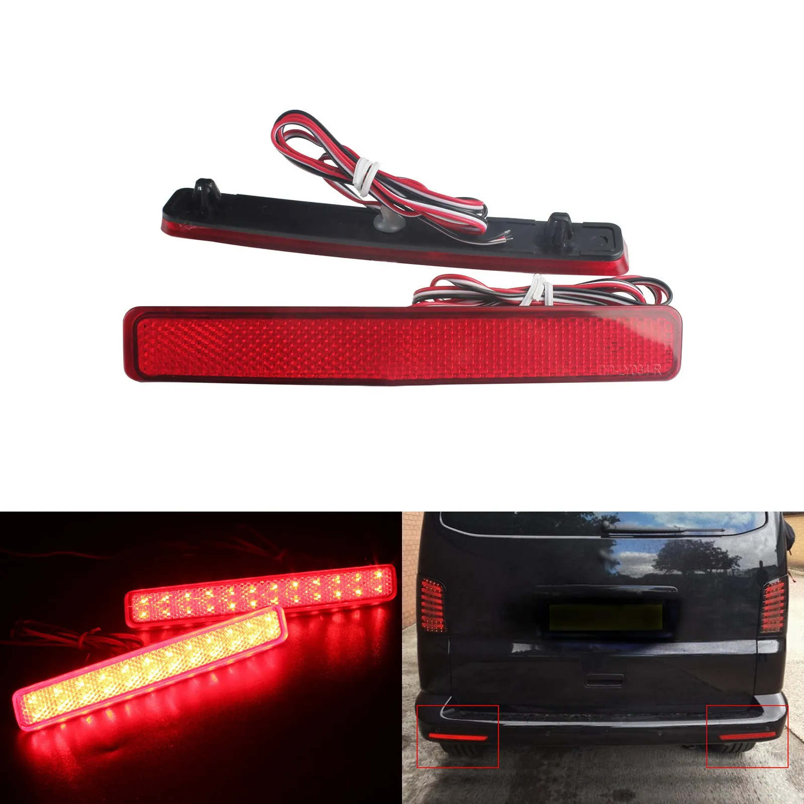 Reflector LED de parachoques con luz de freno Volkswagen T5 2003-2011 - imagen 3