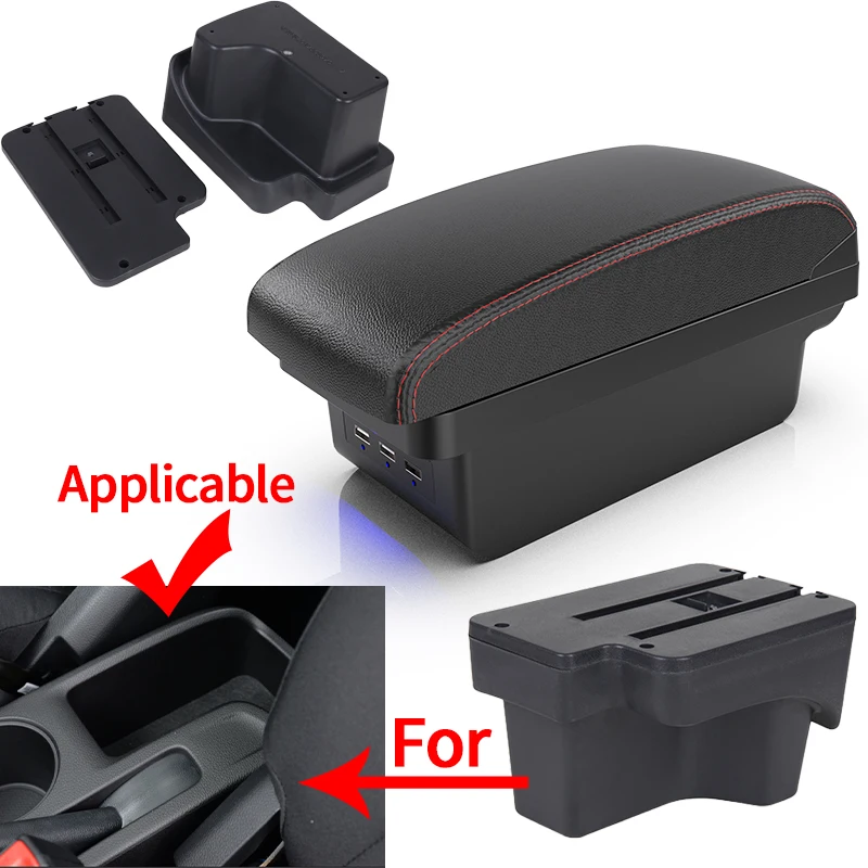 Reposabrazos con USB y almacenamiento de doble nivel para Hyundai Verna - imagen 2