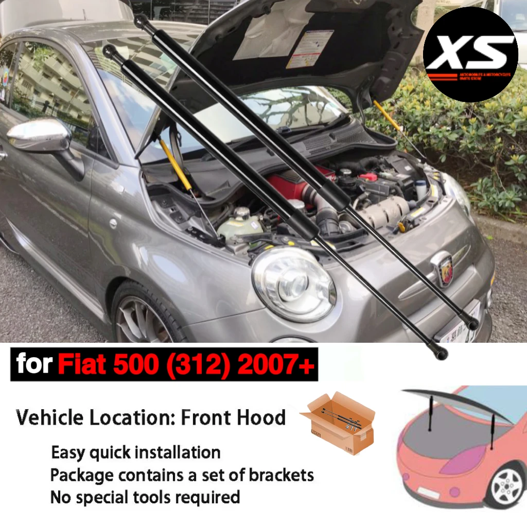 Fiat 500 500e Kit 2 Amortiguadores Capó Gas 2007-2023